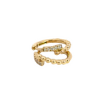 Load image into Gallery viewer, HP402463Y14DI1. 14K Solid Gold Diamond Hoops Earrings