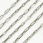 Load image into Gallery viewer, Oxidized Sterling Silver Flat Paperclip Link Chain