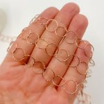 Load image into Gallery viewer, Rose Gold Plated Sterling Silver Diamond Cut Round Link Chain