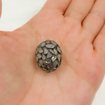 Load image into Gallery viewer, DC732. Diamond & Sterling Silver Oval Bead
