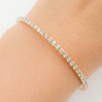 Load image into Gallery viewer, 14K Solid Gold Diamond Bangle
