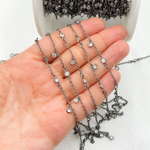 Load image into Gallery viewer, Cubic Zirconia Round Shape Dangle and connected Wire Chain.