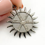 Load image into Gallery viewer, Sterling Silver Round Sun Pendant