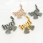 Load image into Gallery viewer, DP382. Diamond Sterling Silver Butterfly Pendant with Gemstone