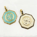 Load image into Gallery viewer, Diamond Sterling Silver Fancy Enamel Pendant