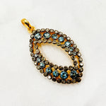 Load image into Gallery viewer, DSP041. Diamond Silver Gemstone Leaf Pendant