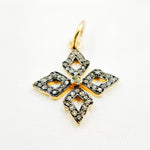 Load image into Gallery viewer, DC945. Diamond & Sterling Silver Flower Pendant with Gemstone