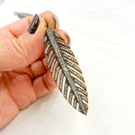 Load image into Gallery viewer, DP081. Diamond & Sterling Silver Leaf Pendant