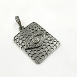 Load image into Gallery viewer, DP291. Diamond Sterling Silver Rectangle Eye Pendant