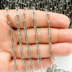 Load image into Gallery viewer, Y42OX. Oxidized Sterling Silver Diamond Cut Paperclip Chain
