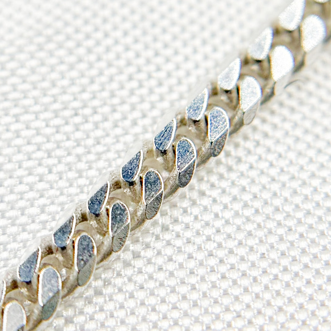 Silver 2mm Flat Curb Chain
