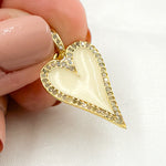 Load image into Gallery viewer, DP702A. Diamond Sterling Silver Heart Enamel Pendant