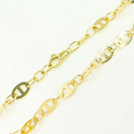 Load image into Gallery viewer, 14K Solid Yellow Gold Flat Mariner Link Chain