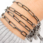 Load image into Gallery viewer, Silver Smooth Paperclip Chain