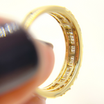 Load image into Gallery viewer, 14K Solid Yellow Gold Diamond Band Ring.