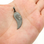 Load image into Gallery viewer, DC869. Diamond Sterling Silver Leaf Pendant