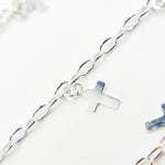 Load image into Gallery viewer, V311SS. Sterling Silver Fancy Dangle Cross-Link Chain
