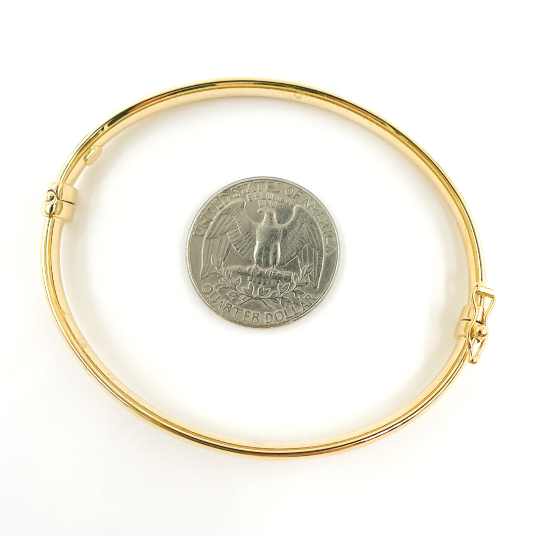Bangle7. 14K Solid Gold Smooth Bangle