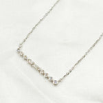 Load image into Gallery viewer, NFB71571. 14K Solid Gold Bar Shaped Diamond Necklace