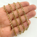Load image into Gallery viewer, Shop Two Tone Gold Plated and White 925 Sterling Silver Wheat Chain