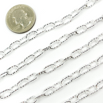 Load image into Gallery viewer, Silver Round Diamond Cut Paperclip Chain