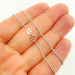 Load image into Gallery viewer, 14K Solid White Gold Wheat Chain