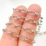 Load image into Gallery viewer, Silver Oval and Round Links Chain