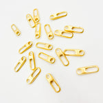 Load image into Gallery viewer, 1356GPM. 15MM Gold-Plated Matt Sterling Silver Oval Clasp