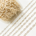 Load image into Gallery viewer, 40061P1TTT. 14k Gold Filled and 925 Sterling Silver Elongated Cable Twisted and Plain Link Chain
