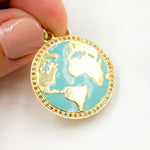 Load image into Gallery viewer, DP769A. Diamond Sterling Silver Round Planet Pendant