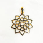 Load image into Gallery viewer, DP471. Diamond & Sterling Silver Flower Pendant
