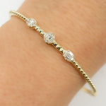 Load image into Gallery viewer, DBG00332. 14K Solid Gold Diamond Bangle