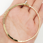 Load image into Gallery viewer, KG101. 14K Solid Gold Bangle with Diamonds