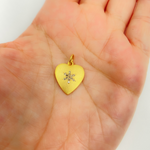 Load image into Gallery viewer, 14K Solid Gold Heart Charm with Diamonds. GDP236