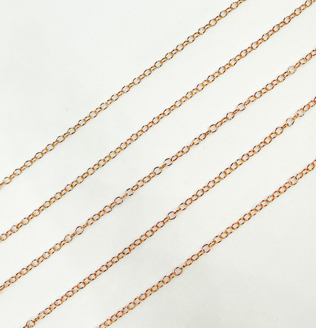 Rose Gold Filled Flat Cable Chain. 1020RGF