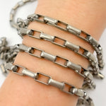 Load image into Gallery viewer, 502OX. Oxidized Sterling Silver Smooth Box Chain