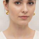 Load image into Gallery viewer, 15850021290. 14K Solid Gold Fancy Braided Hollow Hoop Earrings