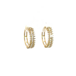Load image into Gallery viewer, EHJ56873. 14k Solid Gold Diamond Hoops