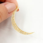 Load image into Gallery viewer, DP09. Diamond Sterling Silver Moon Pendant
