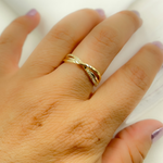 Load image into Gallery viewer, 14K Solid Gold Cross Diamond Ring.