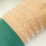 Load image into Gallery viewer, 679FKSS. Sterling Silver Hammered Circle Chain
