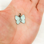 Load image into Gallery viewer, Buy Now Sterling Silver Butterfly Enamel Pendant with Gemstone