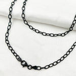 Load image into Gallery viewer, 80BR. Black Rhodium 925 Sterling Silver Textured Cable Necklace