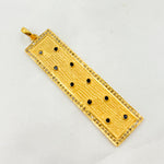 Load image into Gallery viewer, DP152. Diamond Sterling Silver Rectangle Pendant with Gemstone