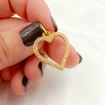 Load image into Gallery viewer, DP080. Diamond Sterling Silver Heart Pendant