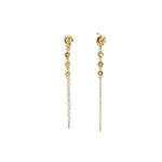 Load image into Gallery viewer, CE96388TQ5. 14k Solid Gold Diamond and Turquoise Dangle Earrings