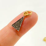 Load image into Gallery viewer, DC932. Diamond Sterling Silver Triangle Charm