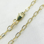 Load image into Gallery viewer, 14K Solid Yellow Gold Diamond Cut Paperclip Necklace
