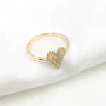 Load image into Gallery viewer, 14K Solid Yellow Gold Diamond Heart Ring.