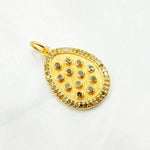 Load image into Gallery viewer, Silver Drop Pendant with Gemstone